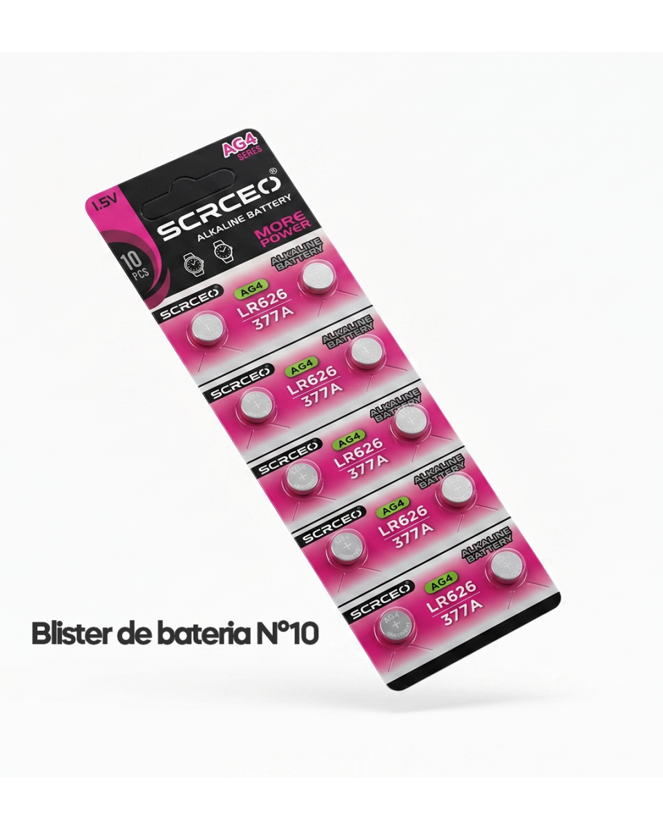 BLISTER BATERIA 377A X10 UNDS N°10