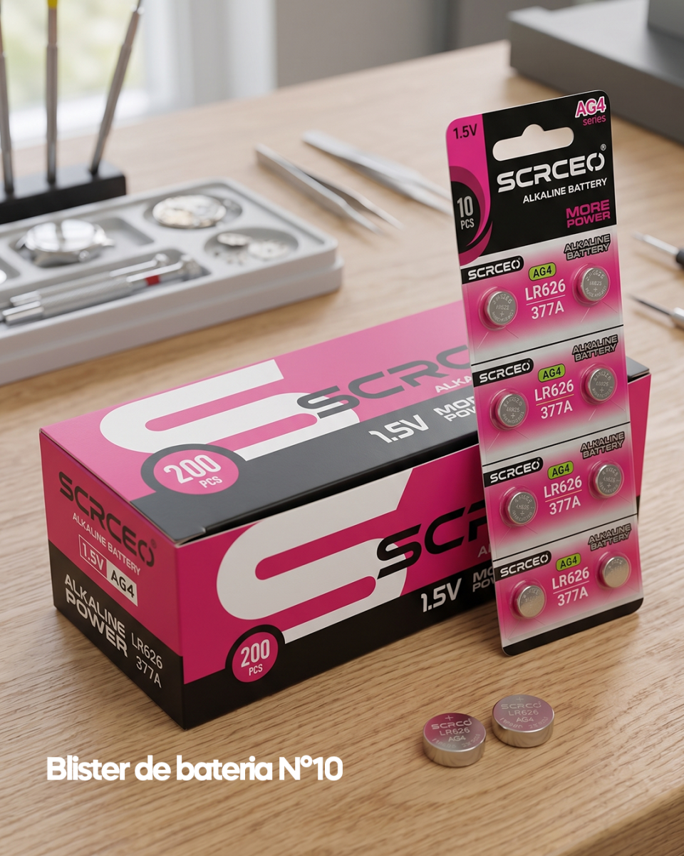 BLISTER BATERIA 377A X10 UNDS N°10 - Imagen 2